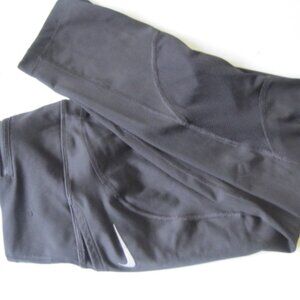 NIKE DRI-FIT WOMEN'S FAST DRY RUNNING MID RISE CROP Leggings BLACK M (0095)(E95)